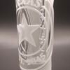 Texas engraved shot glass – Texas Star Raised Cut relief engraving