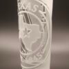 Lone Star Seal Raised Cut Texas Engraved Tequila Shot Glass Texas Lone Star Seal engraved tequila shot glass raised cut sandblasted design