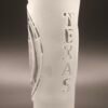 Lone Star Seal Raised Cut Engraving Detail – Texas Shot Glass Texas Lone Star Seal tequila shot glass raised cut engraving side detail