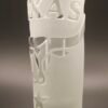 Texas Longhorn Heritage engraved tequila shot glass raised cut sandblasted design